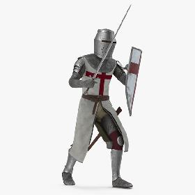 3D Knight Templar Set Rigged model